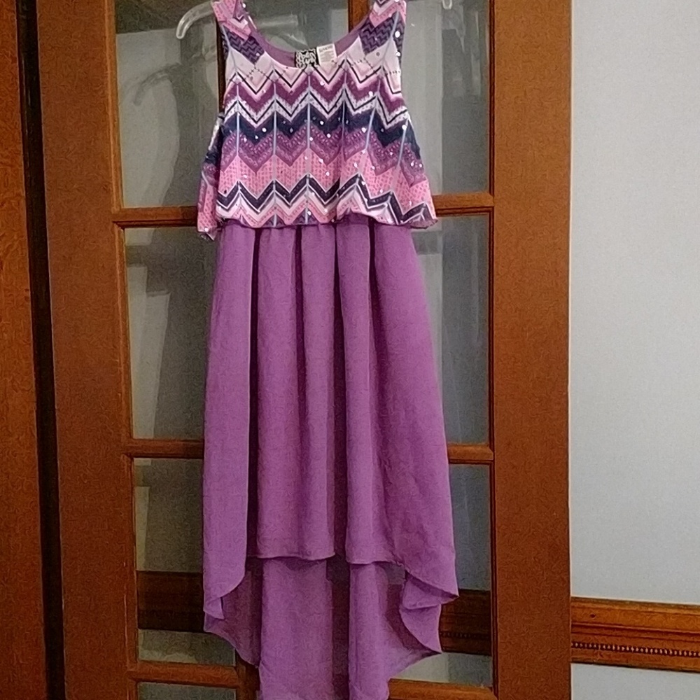 High low chevron dress